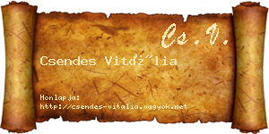 Csendes Vitália névjegykártya